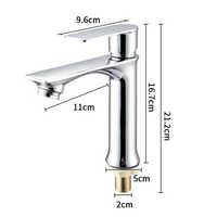 Robinets sanitaires simples pour eau froide Robinet chromé Robinet de lavabo Robinet de salle de bains Fabricant de robinets d'évier