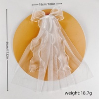 Vente en gros de pinces à cheveux tulle neige longue queue équipe mariée blanche princesse accessoires pour femmes