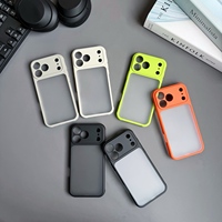 Étui de téléphone antichoc avec grande fenêtre pour 18 17 16 15 14 13 12 Pro Max Air Plus, coque en TPU silicone acrylique