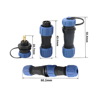 Connecteur étanche personnalisé en nylon Weipu rond à angle mâle-femelle SP11 3P 5A