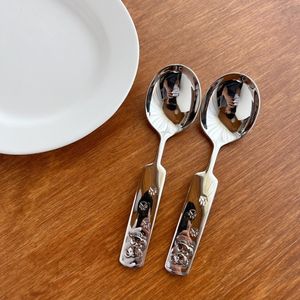 Cuchara para niños Koala, cuchara de acero inoxidable con cabeza profunda y mango corto para comer, para bebés de 0 a 12 meses - Product Image 3