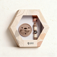 Boîte en papier pliable personnalisée avec impression couleur pour sucette en latex, boîte en papier vide pour sucette en silicone