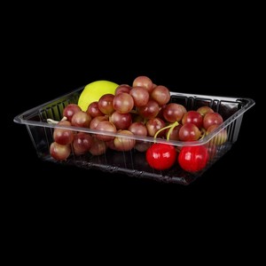 Cajas de embalaje de plástico transparente Biodegradable, ecológicas, desechables, para mascotas, bandeja de plástico para fruta - Product Image 3