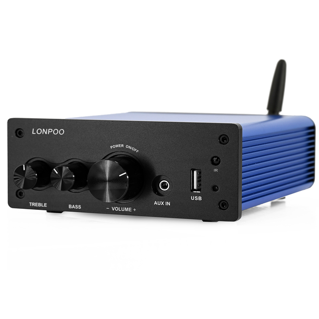 Power Amplifier Home Audio HiFi Stereo Class D Digital 2 Channel Integrated Mini Passive Speaker Amp