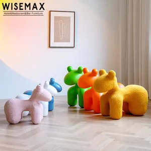 Wisemax cadeira infantil, cadeira infantil pequena para móveis em tecido de lã pe