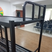 Lits superposés en métal, design en fer, pour chambre à coucher, dortoir, appartement, vente en gros d'usine