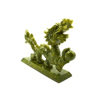 Statuette de dragon de jade chinois, 1 pièce, statue d'inspiration asiatique, jadéite en cadeau