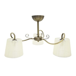 Lámpara de techo 3xe14, material de cuero, dimensiones 37x60x60 cm, ideal para crear ambiente y decorar espacios interiores. - Product Image 1