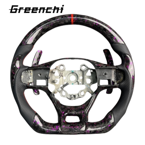 Kia K5/K1/K2/K3/K4 Carbon Fiber Leather Racing <strong>Steering</strong> Wheel <strong>Modification</strong> Customized Flat Bottomed Sports Wheel Customizable - Product Image 2