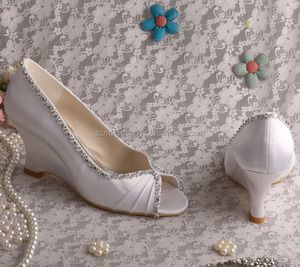 (22 Colori) <span class=keywords><strong>Eleganti</strong></span> <span class=keywords><strong>Scarpe</strong></span> da <span class=keywords><strong>Donna</strong></span> con Tacco a Zeppa <span class=keywords><strong>Bianche</strong></span> - Product Image 6