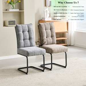 <span class=keywords><strong>Chaise</strong></span> <span class=keywords><strong>de</strong></span> salle à manger OKAY à double coussin, <span class=keywords><strong>luxe</strong></span>, banquet, mousse <span class=keywords><strong>de</strong></span> qualité, moderne, minimaliste, ressorts ensachés, tissu velours doux - Product Image 1