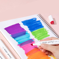 Secolorart Art 80 couleurs marqueurs étanches à double tête de couleur riche stylos marqueurs de couleur fine dans une boîte en plastique