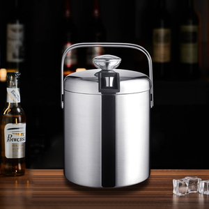 OUYADA Vente directe d'usine Fournisseur doré d'extérieur premium bon marché Seau <span class=keywords><strong>à</strong></span> glace en acier inoxydable pour <span class=keywords><strong>champagne</strong></span> avec poignée - Product Image 2