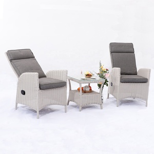MIA Adjustable Backyard Balcony Furniture Ratan <strong>Grey</strong> Modern Outdoor Wicker Conversation Patio <strong>Bistro</strong> <strong>Set</strong> - Product Image 2