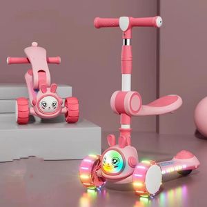 Encuerda-patinete ajustable de la suerte para niños, cuatro ruedas con pedal, novedad, suministro de fábrica - Product Image 1