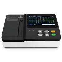 Clínica de mascotas DAWEI, electrocardiograma de 3 canales, electrocardiograma médico, Animales, portátil, electrodos veterinarios de 3 canales, precio de ECG