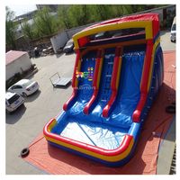 Toboggan aquatique gonflable à double voie pour enfants et adultes Piscine pour fête humide ou sèche Location