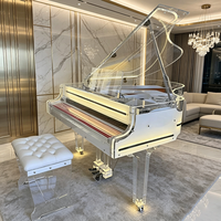 Source Factory High-End Customization Popular Multi-Size Crystal Piano High Performance Luxury Transparent Crystal Grand Piano