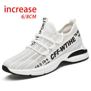 Nouvelles baskets d'été pour hommes, style tendance, rehaussantes de 8 cm, en maille respirante, chaussures invisibles pour augmenter la taille - Product Image 1