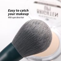 Kit de 14 pinceaux de maquillage vegan en poils synthétiques doux, personnalisables en couleur et logo, avec étui de rangement, marque privée