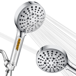 Nước cứng Lọc vòi hoa sen đầu 8 + 1 phun máy bay phản lực Chế độ áp lực cao phòng tắm vòi sen đầu cho Clo dư loại bỏ - Product Image 1