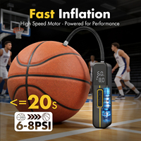 Portable Electric Ball Pump Tire Inflator Air Compressor With Digital Display Rechargeable Emergency Air Pump