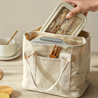 Sac fourre-tout pliable personnalisé en non-tissé avec fermeture éclair, motif dessin animé, taille moyenne, réutilisable, sacs à main portables