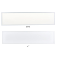 Luminaire de bureau commercial professionnel, luminaire de plafond rectangulaire à cadre plat 1195X595mm, panneau lumineux LED 115ml