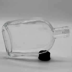 Haute Qualité Plat Vide 330ml Whisky Vodka Gin Rhum Tequila Bouteilles De Qualité Alimentaire Flacon Vin Jus <span class=keywords><strong>Alcool</strong></span> Boisson Bouteille En Verre - Product Image 5