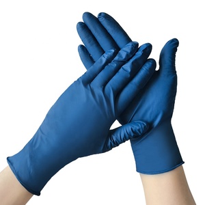 Guantes de mano de nitrilo azul tinta examen impermeable 100 unids/caja guantes de nitrilo desechables de gran tamaño sin polvo 3mil para uso médico - Product Image 1