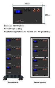 16S DIY Kit de batería de almacenamiento de energía solar 230Ah/280Ah 48V LiFePO4 Paquete de batería de iones de litio con caja de batería - Product Image 2