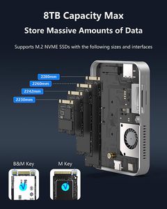 Base de Conexión Magnética SYONG 7 en 1 para SSD <span class=keywords><strong>M</strong></span>.2 NVME, Transferencia de Datos de 10 Gbps, HDMI 4K60Hz, 100W PD, Lector de Tarjetas SD/TF - Product Image 5