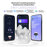 Audífonos TWS Semi-in-ear con Traducción IA en Tiempo Real, 144 Idiomas, Dispositivo de Traducción 3 en 1, Chipset JL, ANC/ENC