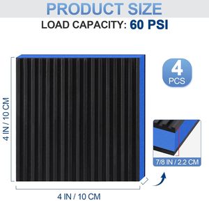 Cuscinetti Antivibrazioni in Gomma 10x10 cm, Resistenti, in EVA, Antiscivolo, Riutilizzabili, per Smorzamento Vibrazioni Meccaniche, per <span class=keywords><strong>Lavatrice</strong></span> - Product Image 2