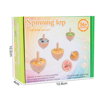 Toupie en bois Montessori pour la coordination œil-main et la motricité fine, gyroscope anti-stress, kit éducatif pour tout-petits sur le thème des animaux et des fruits