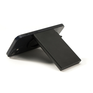 Porte-cartes de crédit RFID en alliage d'aluminium ultra-fin, élégant et luxueux, avec support magnétique pour téléphone, logo personnalisé, 4-6 cartes - Product Image 6