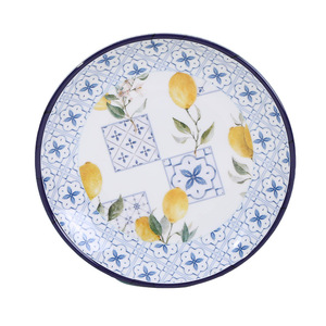 Lemon Series Melamine Bowl Plate <b>Cup</b> <b>Set</b> Round Bpa Free Daily Use Home Tableware Light Luxury Retro Design - Product Image 1