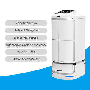 Robot de livraison hôtelier personnalisé avec double compartiment de stockage, navigation <span class=keywords><strong>autonome</strong></span> et système de service intelligent connecté IoT - Product Image 3