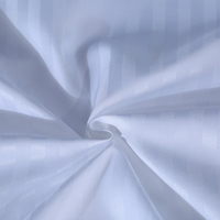 Tissu de literie hôtelière à rayures de 3 cm, 50/50 coton polyester, 250TC, qualité commerciale, écologique, résistant à l'abrasion et aux plis