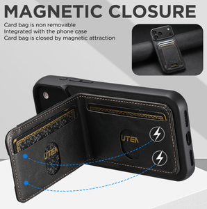 Étui Portefeuille Magnétique en Similicuir Compatible avec la Recharge Sans Fil et Support Téléphone pour iPhone 17 Pro Max 16 15 14 - Product Image 3