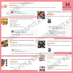 Aceite Corporal con Brillo y Purpurina Natural a Prueba de Transferencia con FPS, Envase de Plástico y Botella de Vidrio, Contenedor de 100 ml - Product Image 6