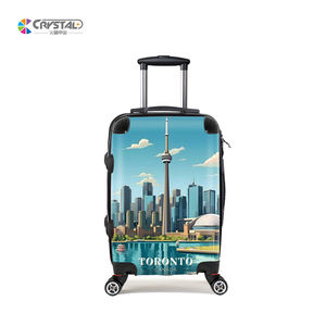 Cristal personalizado <span class=keywords><strong>iniciales</strong></span> diseño alta calidad moda ligero trolley maleta 20 "24" 28 "Viaje ABS PC equipaje de viaje - Product Image 1