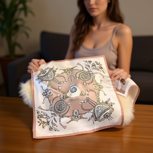 Mini Foulard Quadrato da Sogno 70x70cm con Stampa alla Moda per Accessori Donna - Product Image 2