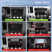 Lecteur multimédia pour voiture Toyota Tundra 2007-2013, autoradio Android 10,1 pouces avec GPS, Wifi, audio, Carplay, caméra de recul