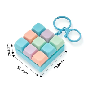 Jouet de décompression à 9 touches de clavier pour adultes, jouets anti-stress pour garçons et filles, jeux de clavier anti-stress, porte-clés - Product Image 4