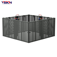 Ultra şeffaf LED Film ekran P2.6 P3.91 kapalı/açık esnek ekran panelleri cam LED Video duvar