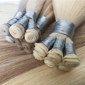 2025 gros génie trame de cheveux Cabello Humano naturel humain brut <span class=keywords><strong>blond</strong></span> Double dessiné génie trame russe Extensions de cheveux naturels - Product Image 3