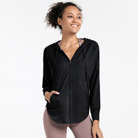 Entraînement personnalisé séchage rapide Softshell femmes Yoga fermeture éclair pull à capuche veste à manches longues entraînement femmes veste de sport