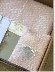 ฟิล์มกันกระแทกแบบม้วน พิมพ์ลายรูปหัวใจตามสั่ง บรรจุภัณฑ์สีสันสดใส ถุงบรรจุภัณฑ์แบบมีฟองอากาศ PE - Product Image 2