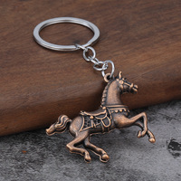 Porte-clés en métal créatif promotionnel en forme de poney, pour hommes et femmes, personnalisable, porte-clés en métal 3D en forme de cheval, accessoires souvenirs, vente en gros